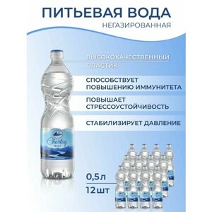 Питьевая негазированная вода Chortoq Suv Чартак, 12 бутылок в пластике по 0,5 л ПЭТ