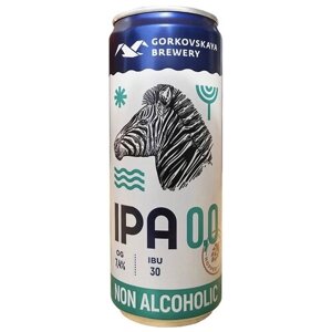 Пиво безалкогольное Горьковская Пивоварня IPA 0.0 0.33 л , 24 шт.