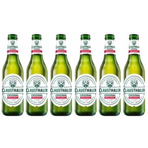 Пиво светлое фильтрованное Clausthaler Original безалкогольное, 6 шт по 0.33л