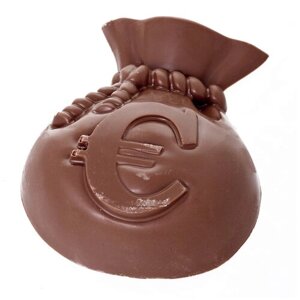 Подарочная шоколадная фигура Frade/Фраде - Денежный мешок (вес 115 гр) (темный)