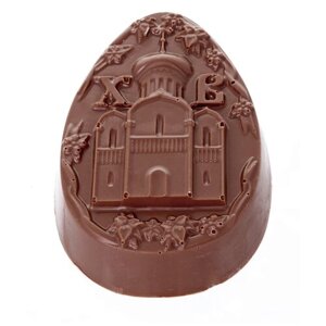 Подарочная шоколадная фигура Frade/Фраде - Пасхальное яйцо Храм (вес 100 гр) (темный)
