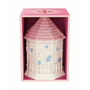 Подарочный чай Hilltop керамическая чайница Беседка розовая, 50 гр