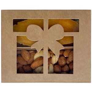 Подарочный набор орехов с сухофруктами (кешью, миндаль, фундук, манго сушеное), 330г