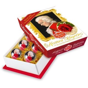Подарочный набор Reber Mozart Конфеты из горького и молочного шоколада, 120 г