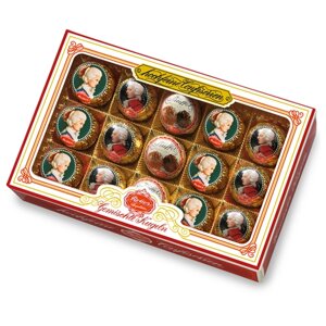 Подарочный набор Reber Mozart Конфеты из горького и молочного шоколада, 300 г