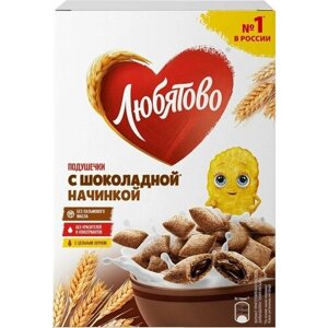 Подушечки Любятово С шоколадной начинкой 220г х 2шт