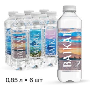 Природная питьевая вода Байкальская глубинная BAIKAL430, ПЭТ, без вкуса, 6 шт. по 0.85 л