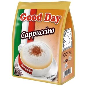 Растворимый кофе Good Day Капучино с сахаром и шоколадной крошкой, в пакетикахнатуральный, цикорий, 20 уп., 500 г