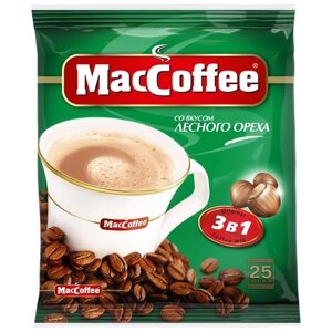 Растворимый кофе MacCoffee 3 в 1, в пакетикахорех, 25 уп., 450 г