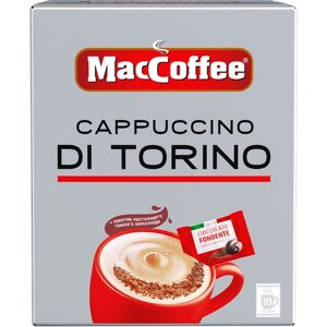 Растворимый кофе MacCoffee Cappuccino di Torino, с шоколадной крошкой, в пакетиках, 10 шт