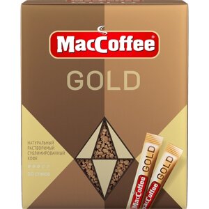 Растворимый кофе MacCoffee Gold, в стиках, 30 уп., 60 г