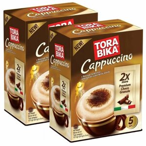 Растворимый кофе Tora Bika Cappuccino с шоколадной крошкой, в пакетиках, 5 шт х 2 уп, 255 г