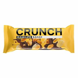 Raw Life, Батончик ореховый "Crunch Choco Банан"40 грамм, 2 штуки