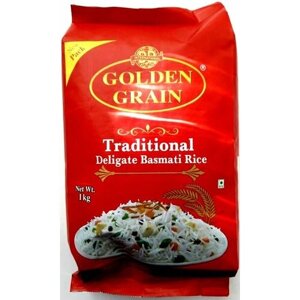 Рис басмати традиционный белый Rice basmati Traditional Deligate white Golden grain 1 кг