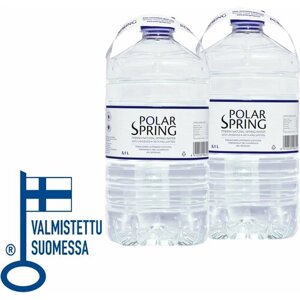 Родниковая вода 5,1л. х 2шт. Polar Spring (Полар спринг) негаз. 5000мл. мягкая, сбалансированная питьевая вода от экологически чистой природы Финляндии