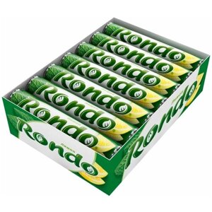 Rondo освежающие мятные конфеты с сахаром Лимон, 14 шт по 30 гр