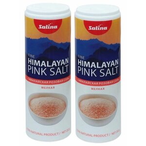 Розовая соль Гималайская мелкая пищевая помол 0 2*250г Salina