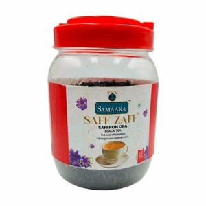 "Saff Zaфф Opa"125гр черный ароматизированный листовой чай с шафраном