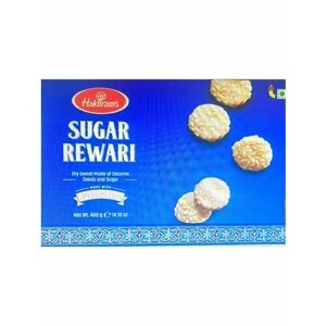 Сахарный ревари (SUGAR REWARI) Сухие сладости из сахара в семенах кунжута, 400 г