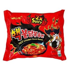 Samyang Лапша быстрого приготовления Hot chicken 2x spicy, 140 г