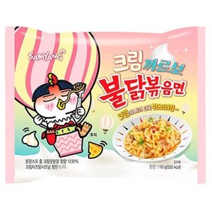 Samyang Лапша быстрого приготовления острая со вкусом курицы и соуса карбонара, 140 г