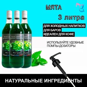 Sature Premium Syrup/ Сироп для кофе и коктейлей Мята, 3 литра