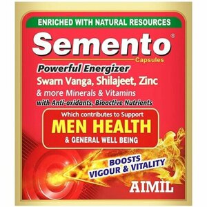 Сементо Аимил комплексный тоник для мужчин От простатита, повышение либидо, для качества семени Semento Aimil 40 шт.
