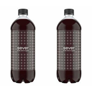 Sever Сильногазированный безалкогольный напиток Cola Zero без сахара, 1 л, 2 шт