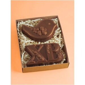 Шоколад фигурный Подарочный шоколадный набор "Пасхальный", бельгийский молочный шоколад