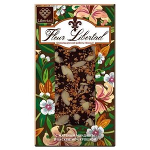 Шоколад "Fleur Libertad" темный с миндалем и бисквитной крошкой 80г