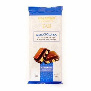 Шоколад молочный (какао мин. 32%с обжаренным фундуком NOCCIOLATO, плитка, MAXTRIX CIOCCOLATO TAB, 0,100 кг