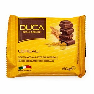 Шоколад молочный со злаками cereali DUCA, ceraelitalia, 0,060 кг
