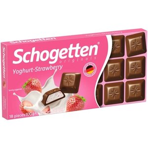 Шоколад Schogetten Yogurt-Strawberry молочный, 100 г