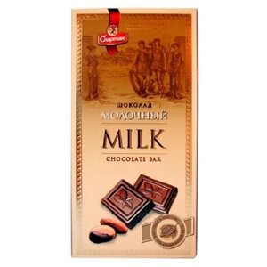 Шоколад Спартак молочный, 35% какао, 90 г