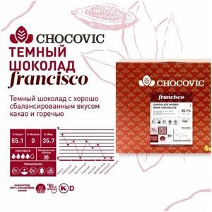 Шоколад темный Francisco 55,1% Chocovic (Чоковик) 5 кг