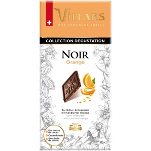 Шоколад Villars Noir Orange темный, 100 г
