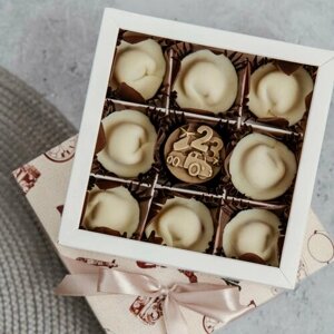 Шоколадные пельмени в коробке, подарок на 23 февраля мужчине, папе, мужу, "Машина"