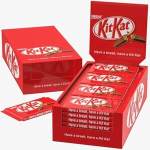 Шоколадный батончик KitKat с хрустящей вафлей, 36 штук по 41,5 г
