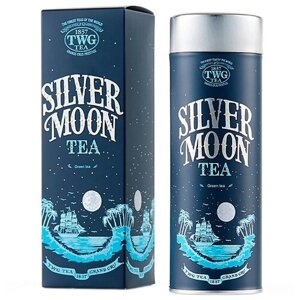 Сингапурский Чай зеленый листовой в тубах TWG Silver Moon, Серебрянная луна 100 грамм