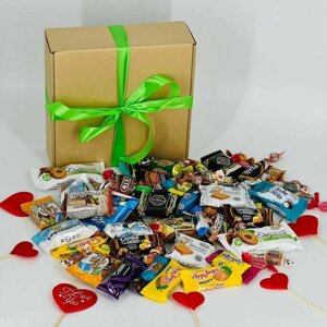 Сладкий набор из конфет, подарок ко дню всех влюбленных и 8 марта