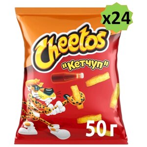 Снеки Cheetos Читос Кетчуп, кукурузные, 50 г х 24 шт