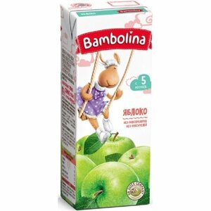 Сок Bambolina Яблоко 0,2 л (9 штук в упаковке)