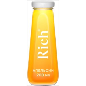 Сок Rich Апельсин, в стеклянной бутылке, 0.2 л