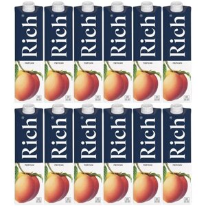 Сок Rich (Рич) Персиковый, 12 шт. по 1 л