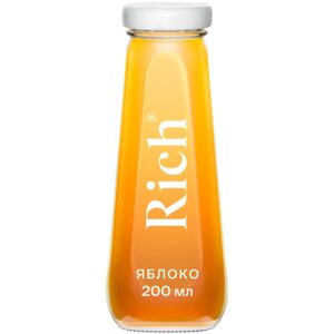 Сок Rich Яблоко, в стеклянной бутылке, 0.2 л