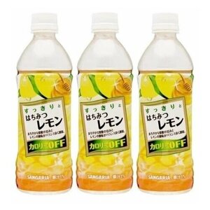 Сок Sangaria лимонный, с медом секкирито, 3 шт по 500 мл, Япония