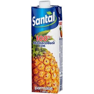 Сок Santal Ананас, без сахара, 1 л, 12 шт.