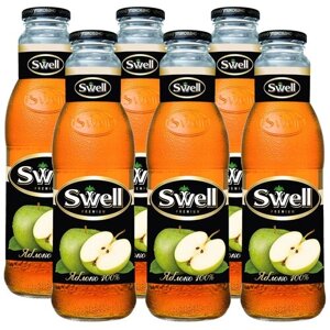 Сок Swell Яблоко, без сахара, 0.75 л 6шт