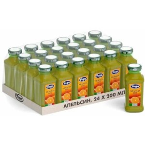 Сок Yoga (Йога) Апельсин 0,2 л х 24 бутылки, стекло