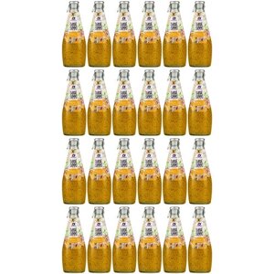 Сокосодержащий напиток American Drinks Basil Mango ( Пряное манго) стеклянная бутылка 290 мл, упаковка - 24 штуки